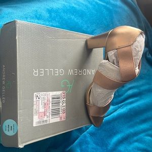 Rosegold high heels shoes